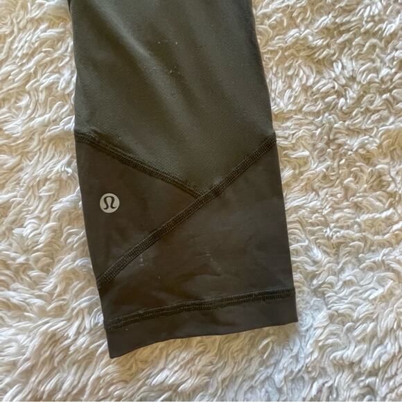 Lululemon Pace Rival Crop *22"Dark Olive Size 4 - Picture 10 of 10